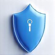 Abstract depiction of digital privacy with locked data icon and secure shield.