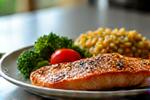 Person enjoying a protein-rich meal