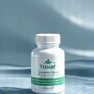 Bottle of Magnesium Glycinate supplement with a tranquil background, suggesting calmness and restful sleep.