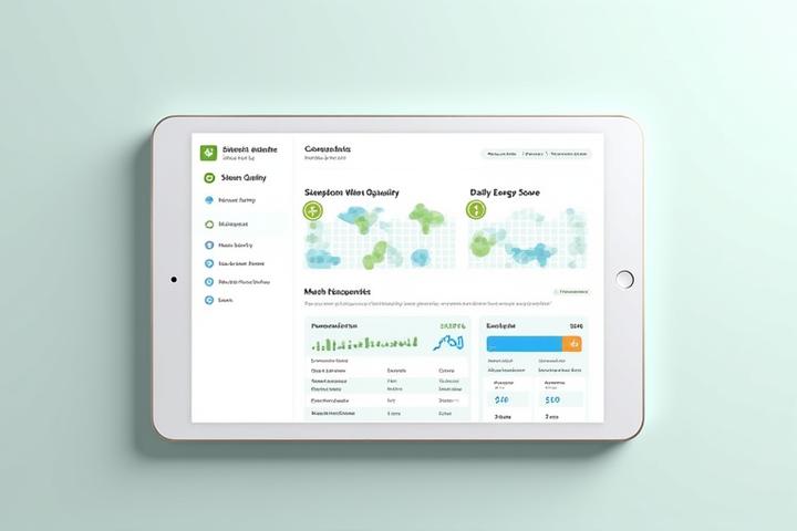 Sample personalized health dashboard showing key metrics for sleep, energy, and nutrient recommendations.