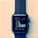 Illustration of connected wearable devices and data charts
