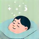 Illustration of a person sleeping peacefully, symbolizing recovery and stress management